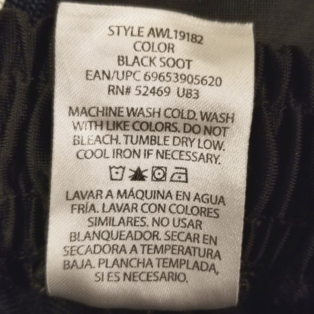 SOLD Athletic Works Black Drawstring Joggers Sports Workout Pants - Picture 5 of 5